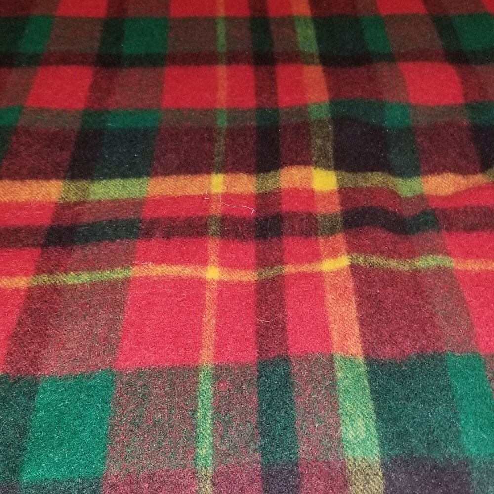 Irish wool tartan blanket